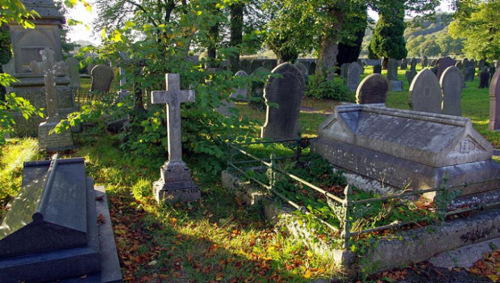 Eyam Graveyard in Derbyshire